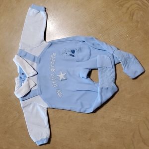 Baby Boy bundle. Many brands/sz NB-3M foot pajamas, onesies, shirt, & suit